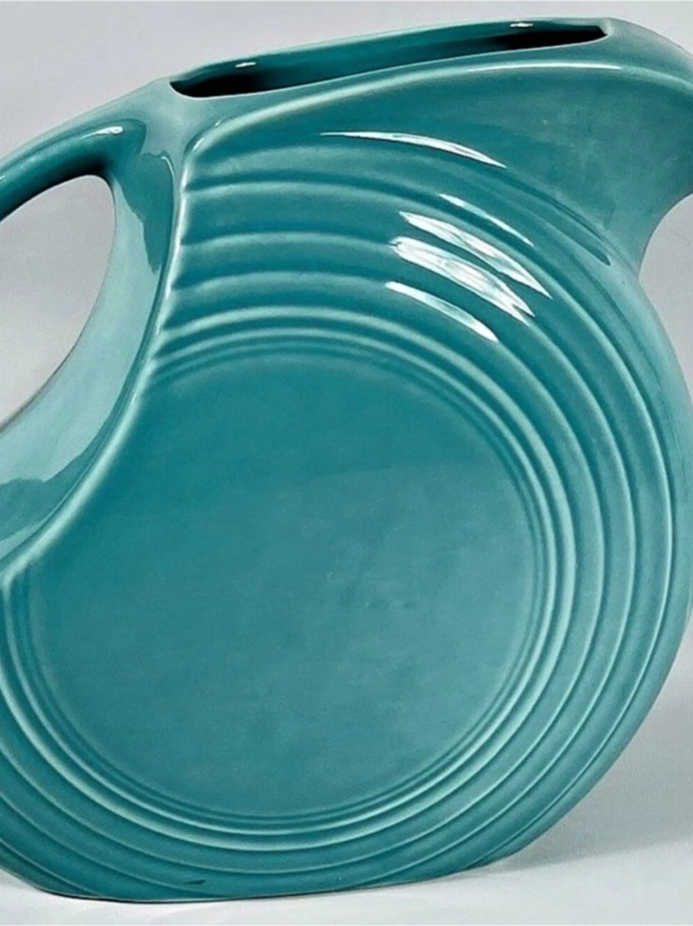Vintage FIESTA Ware Disk Pitcher Turquoise Homer Laughlin